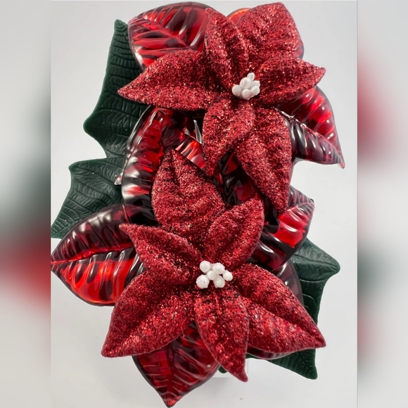 GLITTERY POINSETTIA WALLFLOWER FRAGRANCE PLUG by Bath and Body Works - Picture 2 of 5